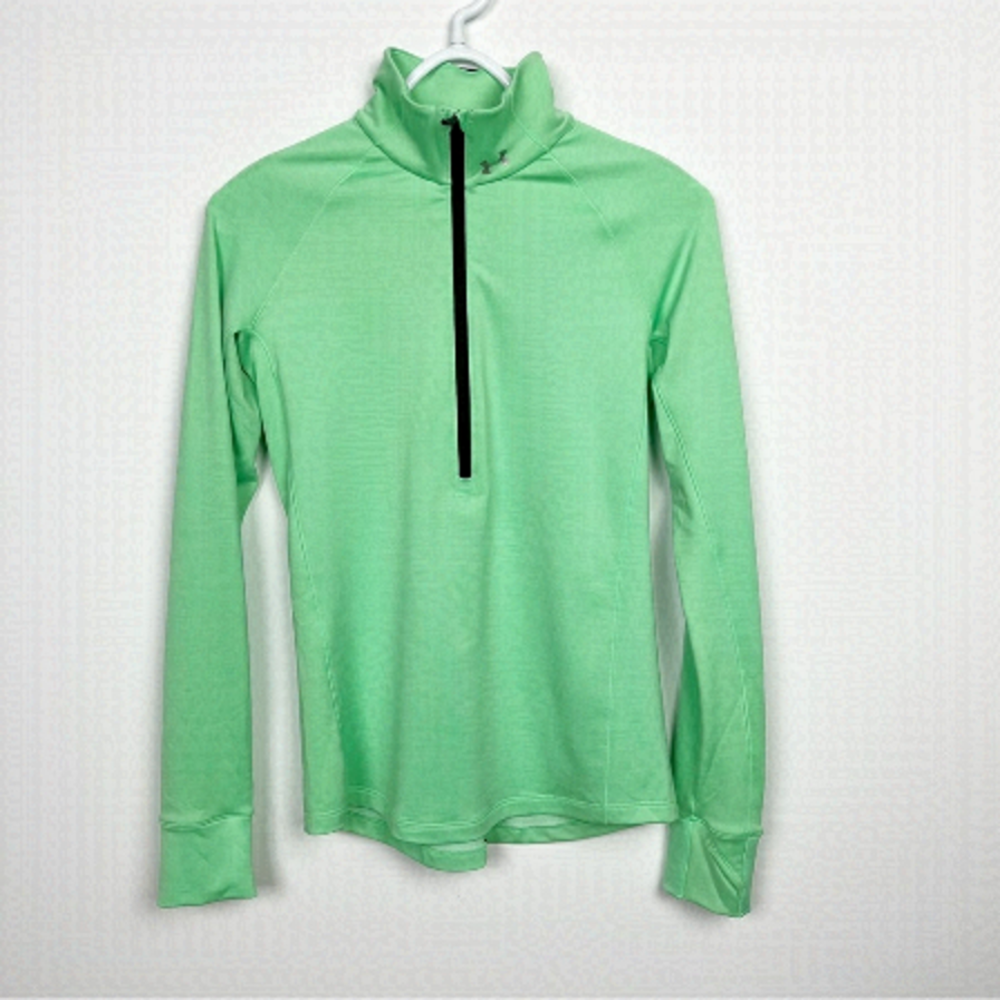 NWT Under Armour | Women's Lime Green  Coldgear Armour 1/2 Zip Size Small